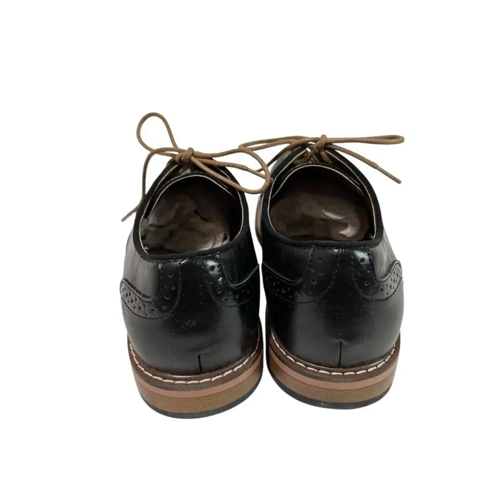 Size 10 Steve Madden Mens‎ Black Oxford Bobby Shoe Lace Up